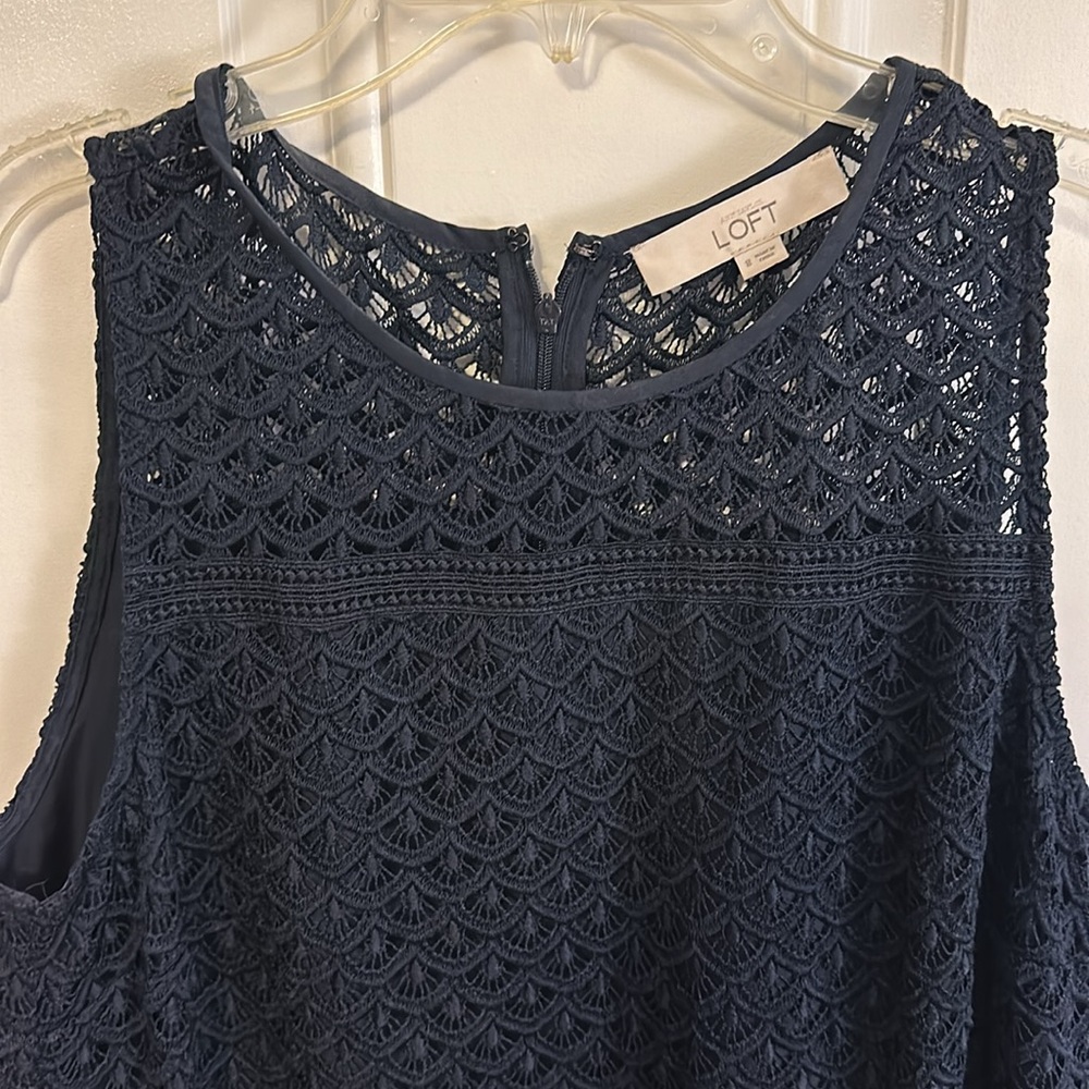 Loft Navy blue sheath dress.  Size 8